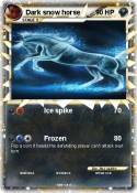 Dark snow horse