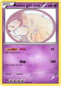 Anime girl coin