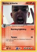 Buring pickachu