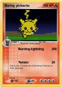 Buring pickachu