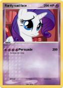 Rarity sad face