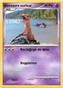 dinosaure surfe