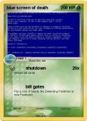 blue screen of