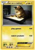cat on a tablet