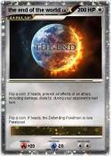 the end of the