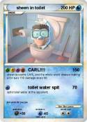 sheen in toilet