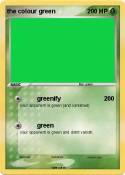 the colour gree