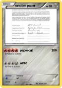 random paper