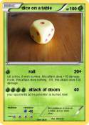 dice on a table