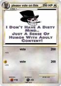 please vote on