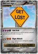 Get lost sign