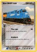 Blue BNSF train