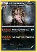 THRONE WOMBAT