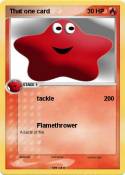 That one card