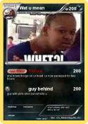 Wat u mean