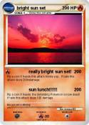 bright sun set