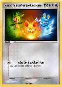 x and y starter