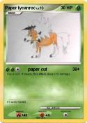 Paper lycanroc