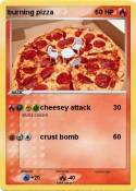 burning pizza