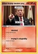 when trump deni