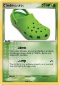 Climbing croc