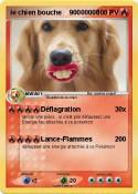 le chien bouche