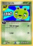 Green lego pig