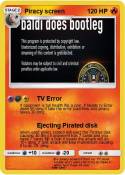 Piracy screen