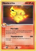 Pikachu of fire