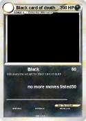 Black card of