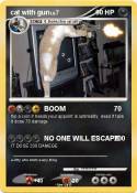 cat with gun