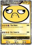 Grump old face