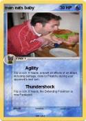 man eats baby