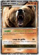 ours en colere