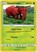 Éléphant fraise