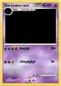 One broken card