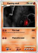 Flaming skull