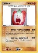 red face