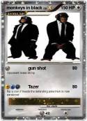 monkeys in blac
