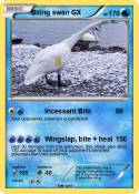 Biting swan