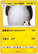 only 1 can rema