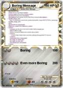 Boring Message