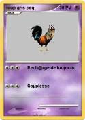 loup gris coq