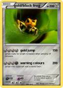 gold/black frog