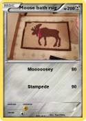 Moose bath rug