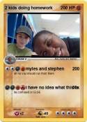 2 kids doing