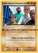 2 kids doing