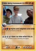 2 kids doing