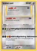 broken card