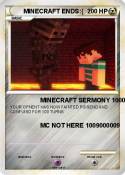 MINECRAFT ENDS: